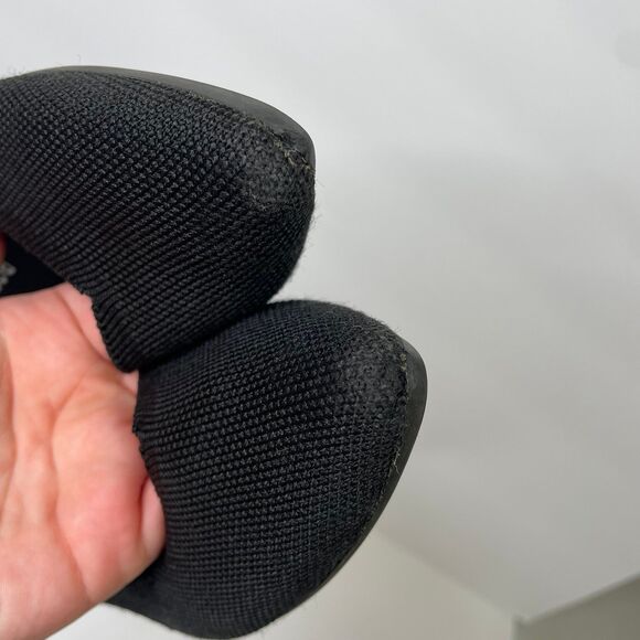 Rothy's Knit Ballet Flats Black Slip On Shoes Pointed Toe Women Size 6 - Picture 7 of 10